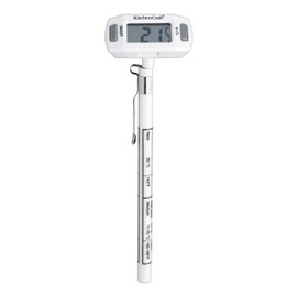 KitchenCraft Digital Food Thermometer Probe with Protective Cover, Ideal for Meat, Poultry, Jam & More, White