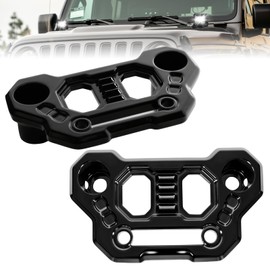 UNI-SHINE 2-Pack Hood Mounting Brackets for Light Bar Fit for Jeep Wrangler JL JLU Gladiator JT 2018–2025 Aluminum A-Pillar Auxiliary Cowl Mounts for LED Pod & Ditch Lights