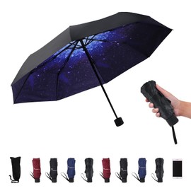 SY COMPACT Travel Umbrella - Lightweight Portable mini Compact Umbrellas (Starry Sky Blue)