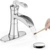 HEYMYTAP Brass Chrome Bathroom Faucet Single Handle, Bathroom Faucets One