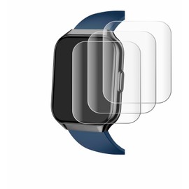 Savvies Pack of 4 Full Screen Protectors for QCOQ P98 1.96 Inch Full Cover Screen Protector Film [3D Curved, Transparent, Anti-Fingerprint]