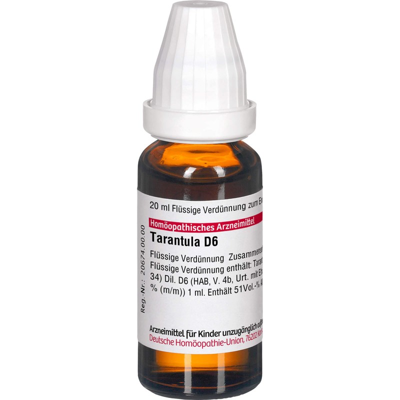 DHU Tarantula D6 Dilution, 20 ml Solution