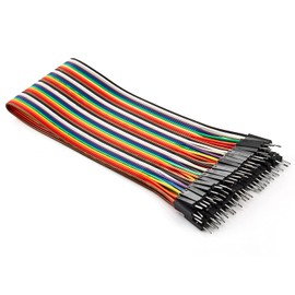 Chanzon 40pcs 30cm Long Male to Male Header Jumper Wire Dupont Cable Line Connector 40 pin Ribbon Solderless Multicolored for Arduino Raspberry pi Electronic Breadboard Protoboard PCB Board