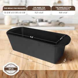 Oranbulb Cast Iron Bread Pan 13x5 Inch Loaf Pan, Cast Iron Baking Pan for Sourdough and Sandwich Bread Loaves