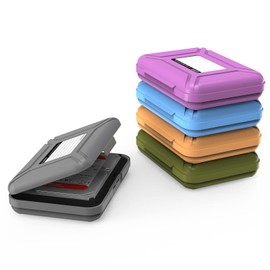 ORICO External Hard Drive Case for 3.5 Inch HDD/SSD 5 Packs Portable Hard Drive Carrying Protective Storage Box Anti-Static and Shockproof (Multicolor)-PHX5C