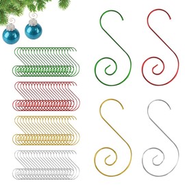 Hillylolly Bauble Hangers, Pack of 80 Christmas Bauble Hangers, Hooks for Christmas Baubles, Christmas Tree Bauble Hangers, Christmas Baubles Hooks, Christmas Tree Decoration as Decorative Pendants