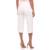 Rekucci Women's EcoCosy Comfort Modern Cargo Capri Pant (16, White)