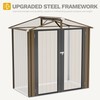 DWVO 6x4ft Storage Shed for Outdoors, Metal Sturdy Weatherproof Tool