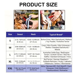 All in one Headcollar Lead Dog Head Collar with Padded Fabric Adjustable Head Collar Dog Head Harness for Dogs Professional Anti pulling Head Halter Collar Adjustable and Easily Control (XXL)