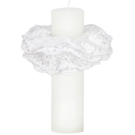 Tropfschutz Kommunionkerze, Tropfenf√§nger f√ºr Kerzen mit Durchmesser 4-5 cm, Wei√ü Kerzenrock tropfschutz f√ºr Taufkerze oder Kommunionkerze