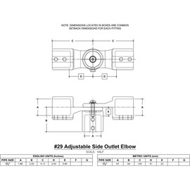 Hollaender 29-7 Adj. Side Outlet Elbow Aluminum Magnesium 1-1/4" IPS (1.72" ID)