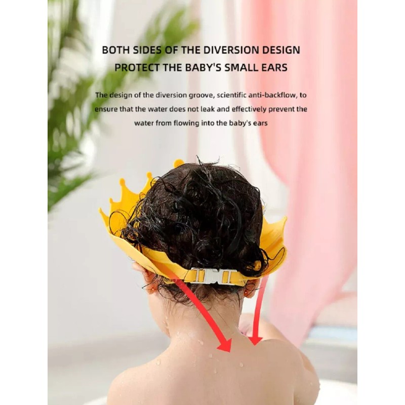 TIKA Kid Adjustable Shower Cap - Bath Shampoo Visor Hat,