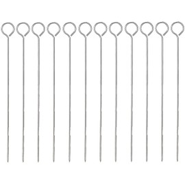 Ram® 12 X Metal BBQ Skewers Food Meat Kebab Skewers Grill Meat Cooking Barbecue Cooking Sticks PACK OF 12