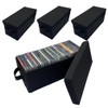 Evelots CD Storage Boxes (4 Pack) Durable CD Case Organizer