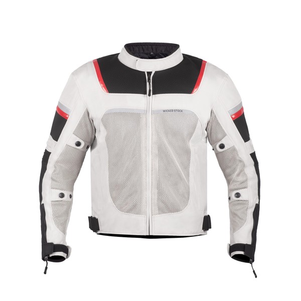 WICKED STOCK WICKED STOCK Mesh Armored Motorcycle Jacket Men -