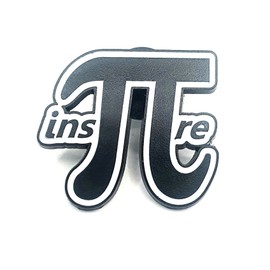 Inspire Math Symbol Pi 3.14 Black Metal Enamel Pin Badge Metal, Metal