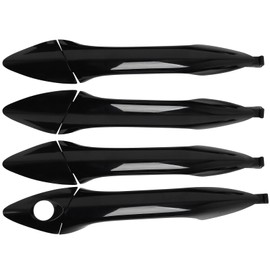 cciyu Black Exterior Front Rear Driver Left Passenger Right Door Handle Replacement for Hyundai for Elantra,for Opens 2011-2016 Replace OE 92223,82651-3X000,83651-3X000,82661-3X000,83661-3X000