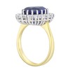 Old English Jewellers 9ct Yellow Gold on Silver Blue Sapphire