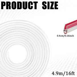 Pvotawp Car Door Edge Guards Car Door Protectors Edge Guards, 16Ft Door Edge Guards Clear Rubber U Shape Door Weather Seal Stripping Stick Trim Universal Car Door Entry Trim Molding Guard Protector