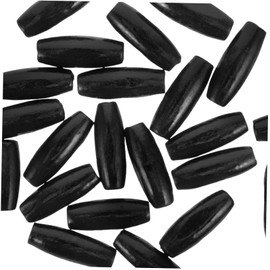 DOITOOL 100 Pcs Oval Wooden Beads for DIY Jewelry Making Macrame Crafts Sturdy and Elegant Beading Supplies for Bracelets and Key Rings