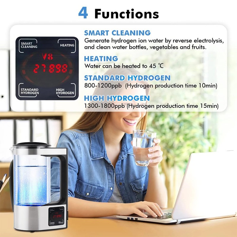 For Aqua Optima 2L Electric Hydrogen Rich Alkaline Water Ionizer
