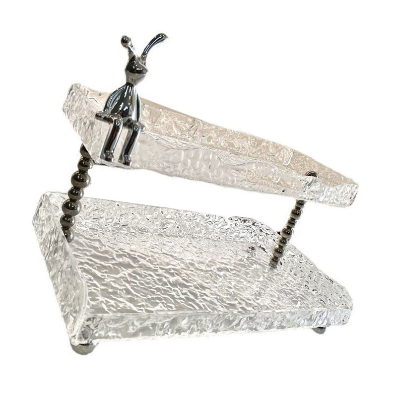 Bathroom Countertop Organizer Shelf 2 Tier Acrylic Water Wave Bathroom
