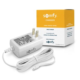 Somfy - Cargador para motores sin cables V2 – Alimentación batería externa – Compatible con Sonesse 30/40 y Altus 28 – Conector de 3 pines – Indicador LED – Cable de 6 pies – #9025166
