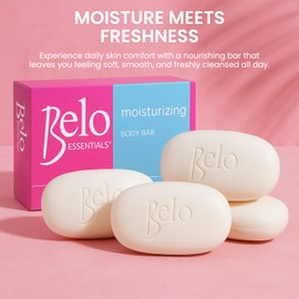 Belo Essentials Moisturizing Whitening Body Bar, 135g x 4 Bars