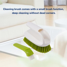 RuikeFeiyang Comfortable Grip Brush Comes with Multi-Functional Small Cleaning Brush, Bathtub Brush, Sink Brush, Kitchen Brush, Carpet Brush, Floor Brush, Shower Brush - (Green)