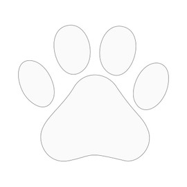 Dog Paw Print Cat Silhoutte Vinyl Decal Car Tumbler Sticker