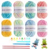 Umllpet Colourful Hand Knitting Yarn, 8 Pieces Hand Knitting Yarn,