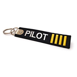 Premium Embroidered Pilot Luggage Tag - 4 Gold Stripes - Aviamart®