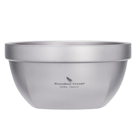 Boundless Voyage Ti1162T Titanium Rice Bowl, Double Layer, 28.7 fl oz (800 ml), Double Bowl, For Kids, Adults, Ramen Bowl, Rice Bowl, Soup, Rice Bowl, Heat Resistant, Lightweight, Titanium Tableware,