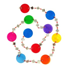 GURU SHOP Colourful shell necklace, sun catcher, 140 cm, rainbow, multicoloured, dream catcher, mobile