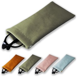 RIMINA (Magazine) Glasses Case, Stylish Slim Cute, Thin, Glasses, Storage Case, Women's, Men's, green