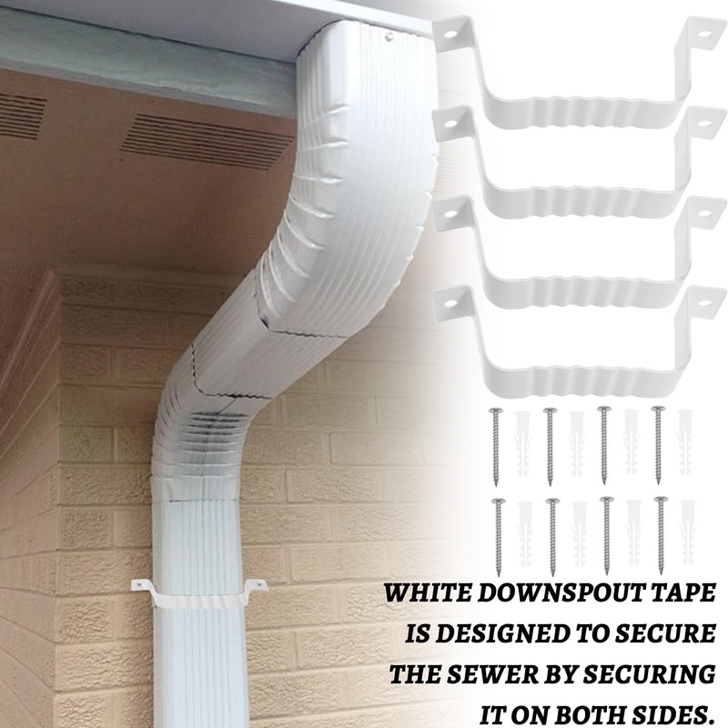 hinbkenla Downspout Adapter Gutter Downspout Strap,Gutter Straps,Gutter Downspout,Downspout Adapter,Gutter Downspout