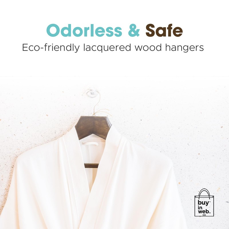 BUY IN WEB Wooden Hangers Pack of 20, Durable Solid