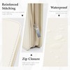 EYROZILL Zippered Leather 3 Ring Binder Organizer with Pockets –