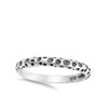 Spotted Bubble Oxidized Stackable Midi Ring .925 Sterling Silver Band