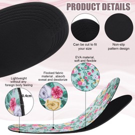 Velmitten 6 Pairs No Show Socks Sockless Shoe Liner Washable Barefoot Shoe Insoles No Slipping Inserts for Women Man(Secret Style)