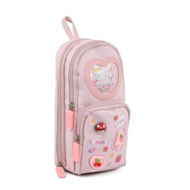 Estuche Para Lpices De Gran Capacidad Con 3 Compartimentos,Lapiceras Organizadoras De Lona Organizador De Papelera,Aesthetic,Diseo De Cremallera,Para 