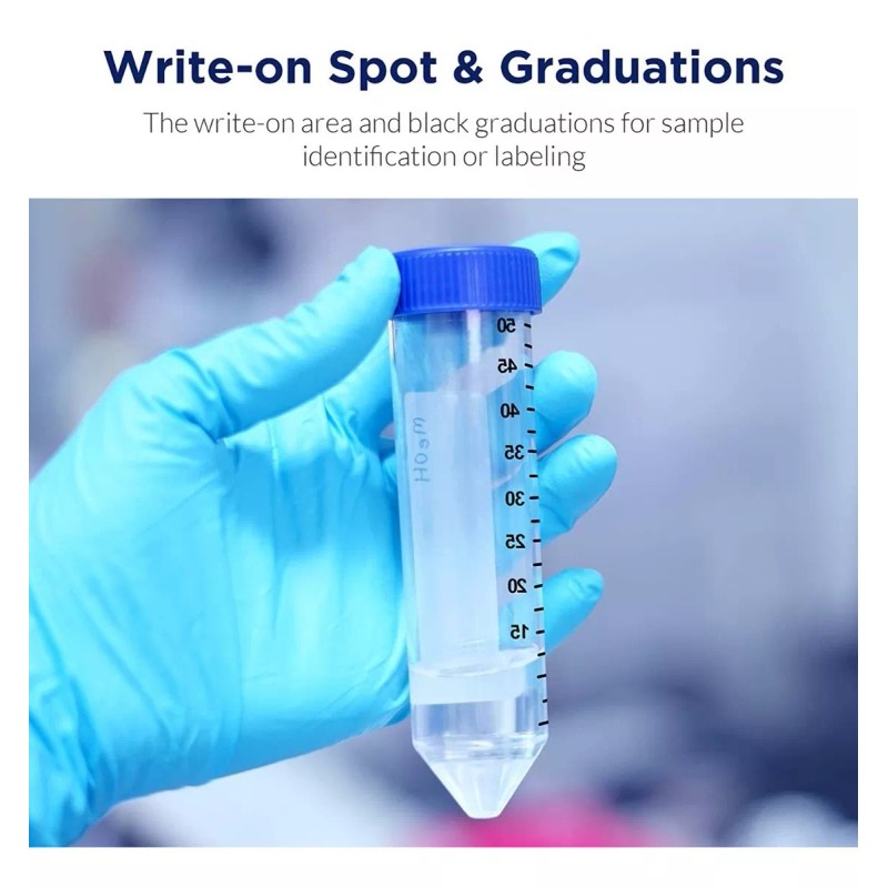 Tubos De Centrífuga Cónica De 50 Ml, 50 Piezas