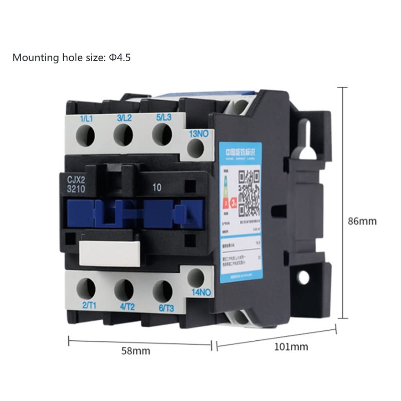 CJX2-3210 AC 220V Magnetic Contactor 1NO 3-Phase 3-Pole Motor Controller