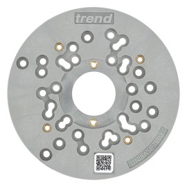 Trend Universal Trim Router Sub-Base, 150mm, Enhanced Compatibility for 1/4 Inch Trim Routers, UNIBASE/Trim