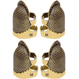 Sewing Thimbles, 4PCS Metal Thimbles for Sewing, Durable Finger Protector for Needlework, Embroidery, Quilting Accessories for Protecting Finger