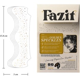 Fazit Parches de Maquillaje - Dorados - Manchas de Maquillaje Con Brillo Facial - Parches de Maquillaje Brillantes - Parches de Manchas Con Brillo Facial - Lindos Accesorios de Maquillaje Con Glitter