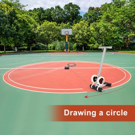 ZQVU Floor Tape Applicator Court Line Tape Machine Paint Tape Applicator Can Be Used for Floor Markings Such As Tiles Concrete Asphalt etc You Can Draw The Iines and Circles You Want