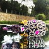 Waltz&F Purple elephant Hinged Trinket Box Bejeweled Hand-painted Ring Holder