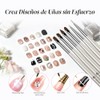 CHERIMOYA Kit 6 Pinceles Nail Art Perla Blanca