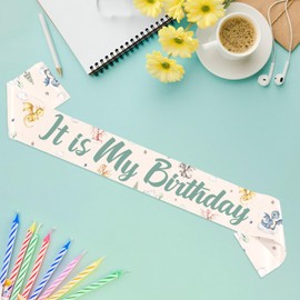 Diartpaint Watercolors Dragon Birthday Sash for Women and Man, ‘It is My Birthday’ Sash Gift Ideas for Sons and Daughter, Funny Happy Birthday Decor for Birthday Party Favors Decorations and Supplies
